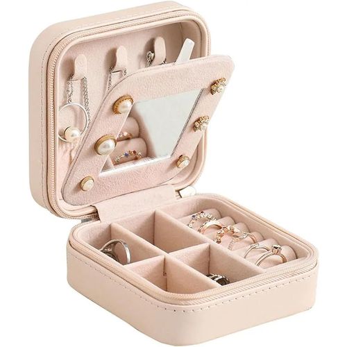 Boîte De Rangement De Bijoux En Flanelle À 3 Couches Verte, Colliers, Boucles D'oreilles, Bagues, Présentoir Pour Femmes, Grande Capacité Avec Serrure, Boîte À Bijoux