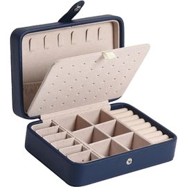 Boîte À Bijoux De Voyage En Cuir Double Compartiment - Profond