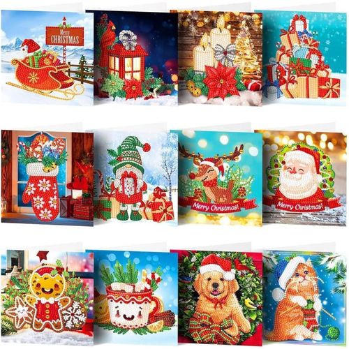 Diamant Peinture Cartes De V?ux Kits De Broderie De Forme Spéciale 5d Strass Art Carte De Voeux D'anniversaire Pour Sa Petite Amie Carte D'anniversaire