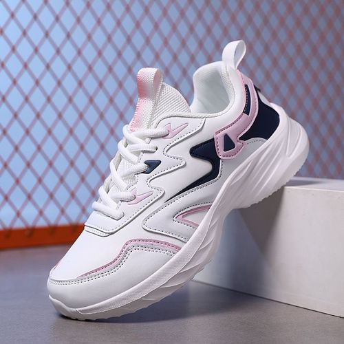 Chaussures Running Femme Cuir Imperméable - Léger Étudiant Dad Shoes Automne