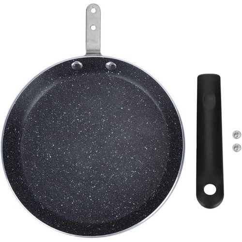 Checarzhn--No1-Poêle À Frire Portative,Petite ?Ufs Antiadhésive Pot Tortillas Aluminium Avec Poignée Sécurité Isolante Ronde Revêtement Anti Adhésif Camping Cuisine Cuisinière Gaz Pour Bacon Steaks J