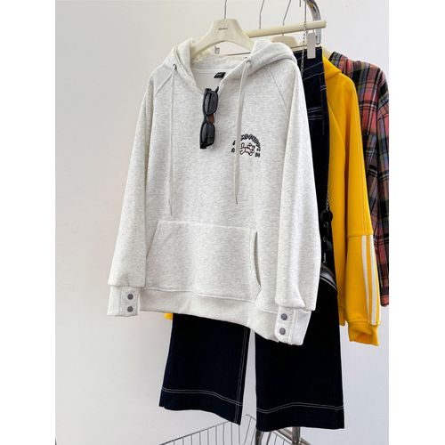 Sweats À Capuche Pour Hommes Et Femmes, Automne Et Hiver, Plus Velours Épais, Tendance, Manteau Ample, Hauts Pour Femmes