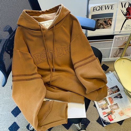 Pull En Pur Coton Pour Femme Printemps Et Automne T-Shirt À Manches Longues À Capuche Mince Hauts Vêtements Pour Femmes De Grande Taille