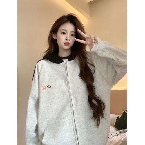 Sweats À Capuche Pour Hommes Et Femmes Couples Printemps Et Automne Mince Fermeture Éclair Cardigan Veste À Capuche Femmes Hauts
