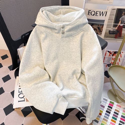 Manteau Cardigan En Peluche Épais Avec Col Montant Élégant Et Haut Chaud