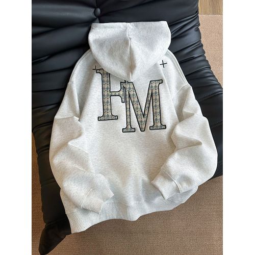 Sweat-Shirt Pur Hommes Et Femmes Début Du Printemps Style Fin Haut À Capuche Tendance