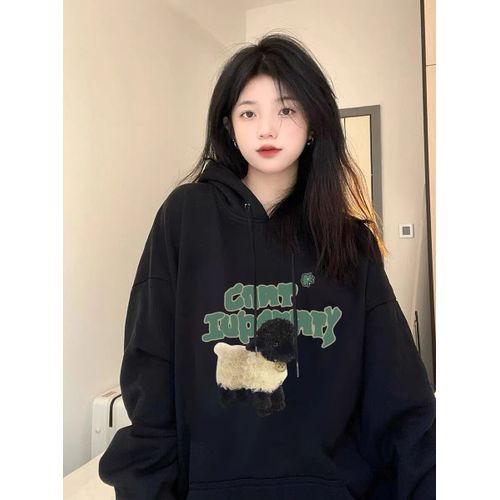 Sweat-Shirt À Capuche Fin Et Épais En Velours Pour Femme, Veste De Niche Tendance Automne Et Hiver