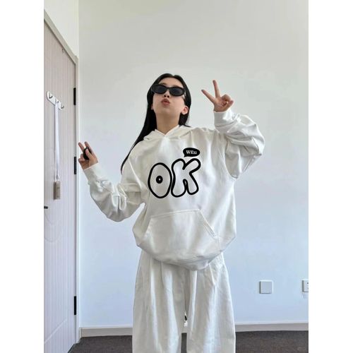 Sweat À Capuche Imprimé En Coton Pour Femme