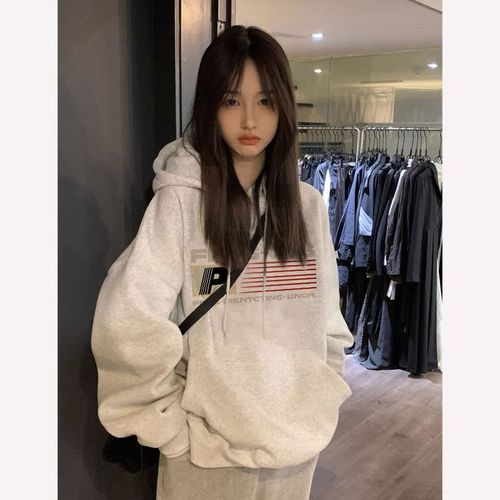 Sweat-Shirt À Capuche Fin Et Épais En Velours Pour Femme, Veste De Niche Tendance Automne Et Hiver