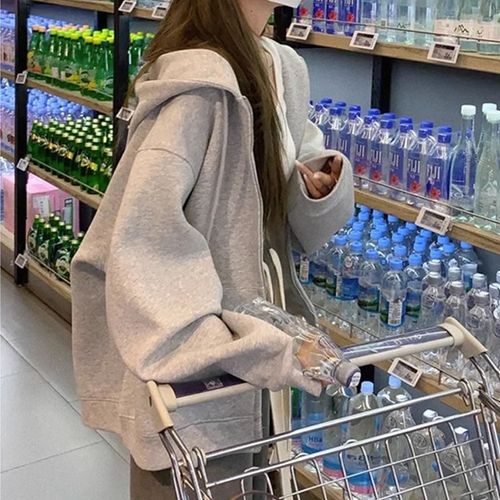Sweat-Shirt À Capuche Brodé Pour Femme, Veste De Style Paresseux