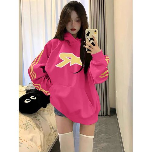 Sweat-Shirt À Capuche Imprimé À Trois Barres Pour Femme