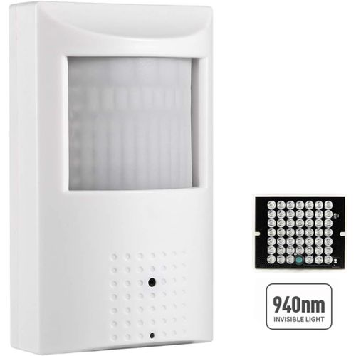 5MP Audio 940nm POE IP Camera, 3,7mm Lens IR Night Vision CCTV Caméra Sécurité Intérieure, Détection de Mouvement PIR Camera (IPIR-P-A-HS)