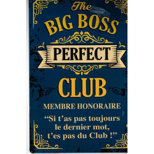 Plaque Metal Deco 30*20 cm Big Boss