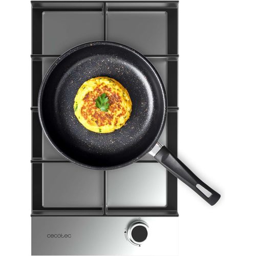 CHECARZHN--NO1-Plaque De Gaz 1 Feu Bolero Squad G 1400F Inox, 3,4Kw, Acier Inoxydable, Grilles En Fonte, Brûleur Wok Triple, Allumage Électronique, Sécurité Valves, Accessoire De Conversion