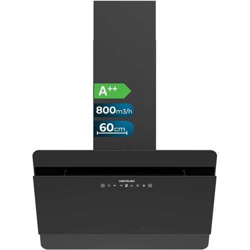 CHECARZHN--NO1-Hotte Aspirante 60 Cm Bolero Flux Dt 608000 Glass Black A++. Hottes Avec Aspiration De 800M³/H, Contrôle Tactile, Éclairage Led Et Filtres Efficaces Pour Un Environnement Sain.