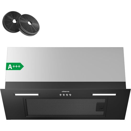 CHECARZHN--NO1-Hotte Aspirante Encastrable 60 Cm Classe A+++ 650 M³/H, Hotte Compacte Encastrée Noir Avec Filtre À Charbon Cb 003, Évacuation & Recyclage