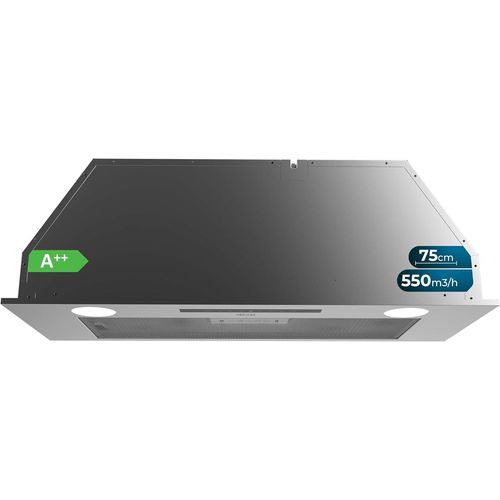 CHECARZHN--NO1-Hotte Aspirante 75Cm Bolero Flux It 755500 Inox A++. Moteur 70W, 3 Niveaux De Puissance, Faible Consommation, Finition Inox, Puissance 550M³/H, Tactile, Booster, Lumière Et Filtre À Ch