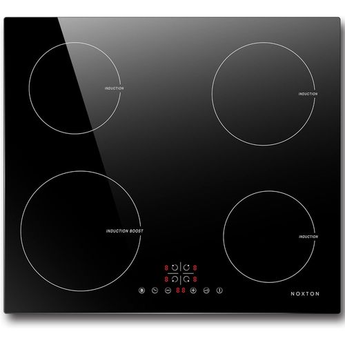 Checarzhn--No1-Plaque À Induction 4 Feux Encastrable 6400w, Table De Cuisson Avec Boost, Minuterie, Sécurité Enfant, Contrôle Tactile, 220-240v