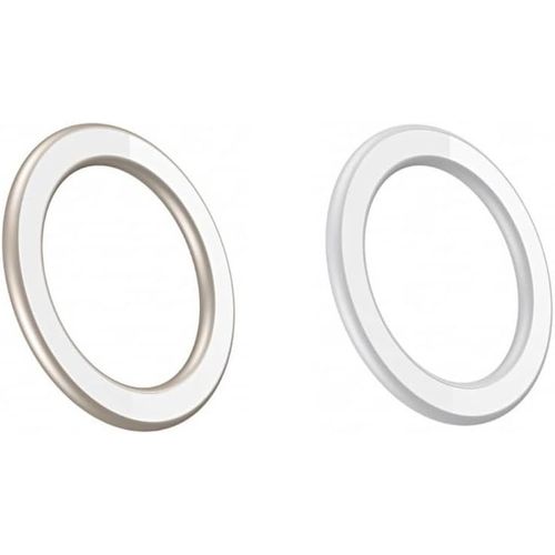 KALANKA-2 Pack | Support Mural Magnétique Anneau pour Téléphone Portable Magsafe iPhone 16, 15, 14, 13, 12 Pro Max | Magnétique Puissant avec Adhésif (Blanc)