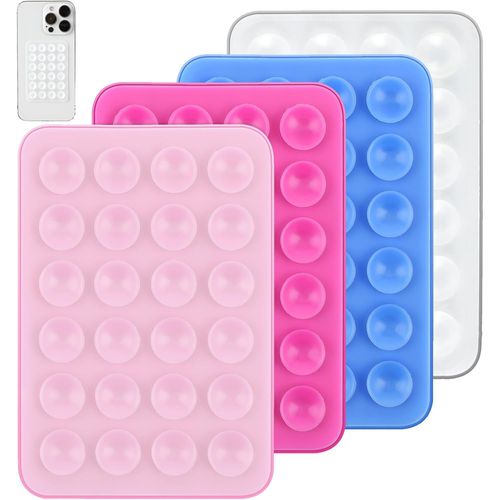 Kalanka-Lot De 4 Supports À Ventouse En Silicone Pour Téléphone Portable - Support À Ventouse Double Face Pour Voiture - Pour Tous Les Modèles De Téléphone Portable