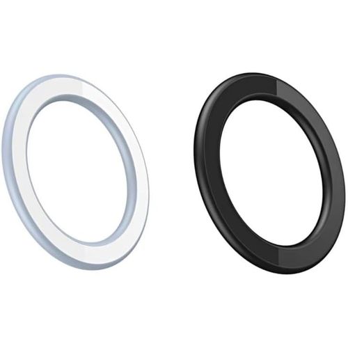 KALANKA-2 Pack | Support Mural Magnétique Anneau pour Téléphone Portable Magsafe iPhone 15, 14, 13, 12 Pro Max | Magnétique Puissant avec Adhésif (Bleu et Noir)