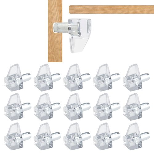 50pcs Taquets Étagère - Chevilles de Support d'Étagère de 5 mm en Plastique Transparent - Accessoires pour Meubles de Cuisine, Livres, Étagères-consoles et taquets pour étagères
