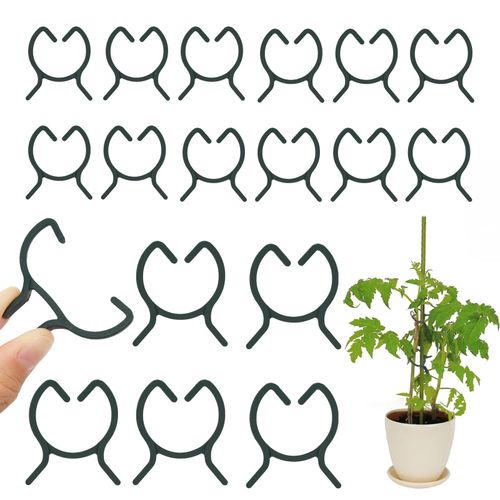 100 Pièces Clips de Support pour Plantes,Attache pour Tomates,Attache pour Plantes Grimpantes,Clips de Fixation Plantes Exterieur,Clips de Jardin,pour Fruit,Légume,Tomates-M+L