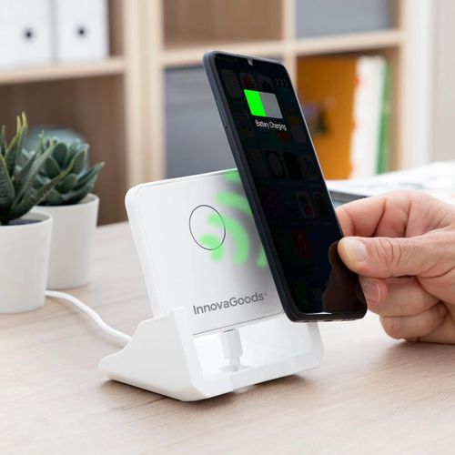 AYU-® Chargeur sans Fil Multi-Position avec Support Pomchar, chargez Vos appareils sans Fil, Design Compact et léger, idéal pour la Maison et Le Bureau.