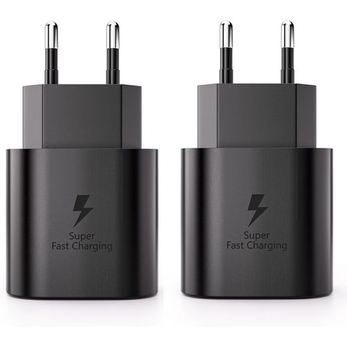 Ayu-Lot De 2 Chargeurs 25w Chargeur Rapide Usb C Pour Samsung Galaxy S25, S24, S23, S22, S21 Ultra, S21 S20 Fe, Note 20, A54, A55, A72, M43, M53, Z Flip 5/6, Super Fast Charging Alimentation Type C