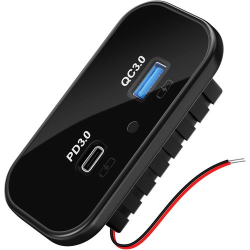 AYU-Prise USB C 12v Encastrable, PD3.0 & QC3.0 12V Prise de Chargeur USB pour 12V/ 24V Voitures SUV Marin de Bateau