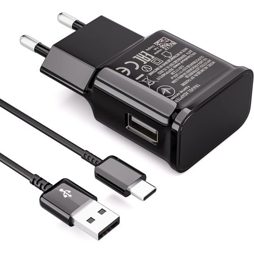 Ayu-Chargeur Avec Cable De Charge Usb De Type C Chargeur Rapide Pour Samsung Galaxy S8 S8+ S9 Plus S9+ S10 S10 Plus S10e A50 A40 A30, Chargeur Rapide De Rechange D'origine Chargeur De T¿¿L¿¿Phone Por