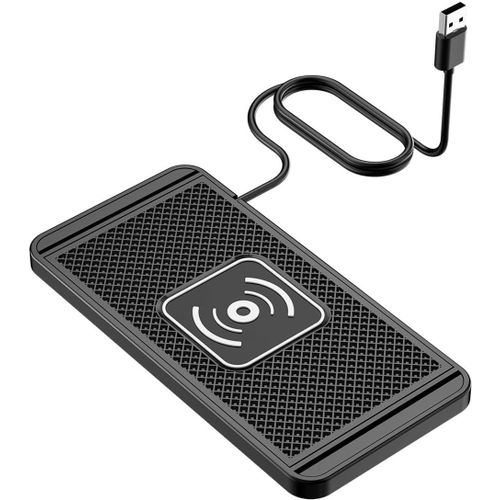 AYU-15W chargeur sans fil Station de charge inductive voiture, tapis de charge sans fil antidérapant pour voiture (câble 1M)