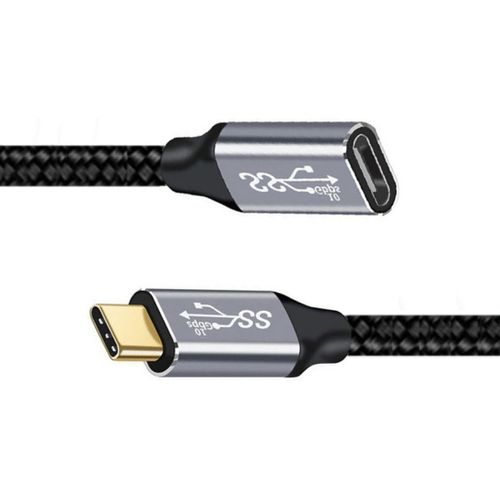 AYU-USB C male ¿¿ femelle cable d'extension de donn¿¿es 10Gbps 100W pour t¿¿l¿¿phone portable 0.2M