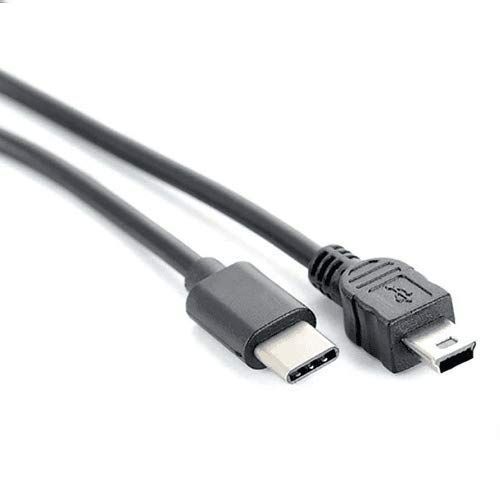 AYU-Câble USB C vers Mini USB Synchronise et Charge | Transfert de Données 480 Mbit/s | Compatible avec Micro Blue Yeti, PS3, Wii U Pro, Disque Dur Externe, Caméras Numériques, MP3 | 2 Mètres