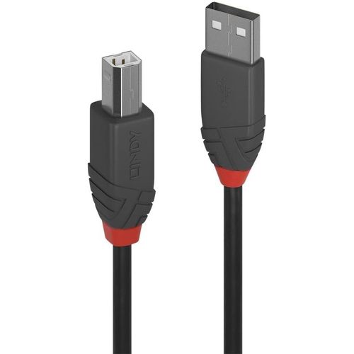 AYU-- Câble USB vers USB 2.0 A/B, Anthra Line 5 Mètre, Câble avec Transfert de Données de 480Mbps| Compatible avec TV, Monitor, Tablet, Laptop, Camera | 10 Ans de Garantie