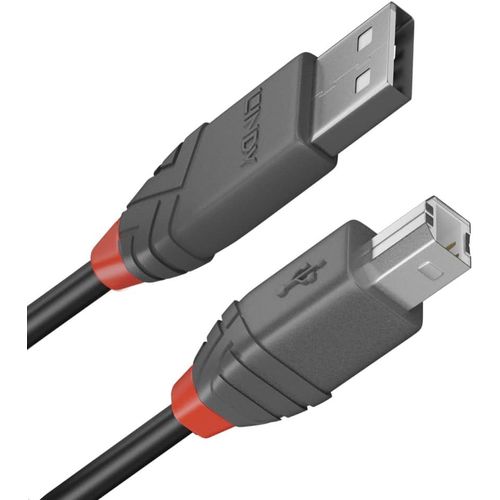 AYU-- Câble USB vers USB 2.0 A/B, Anthra Line 7.5 Mètre, Câble avec Transfert de Données de 480Mbps| Compatible avec TV, Monitor, Tablet, Laptop, Camera | 10 Ans de Garantie