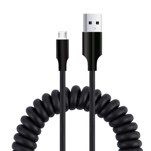 AYU-Cable USB en Spirale,USB a male vers Micro USB male charge cable de synchronisation et de charge rapide,extension de 0,2 m ¿¿ 1,5 m