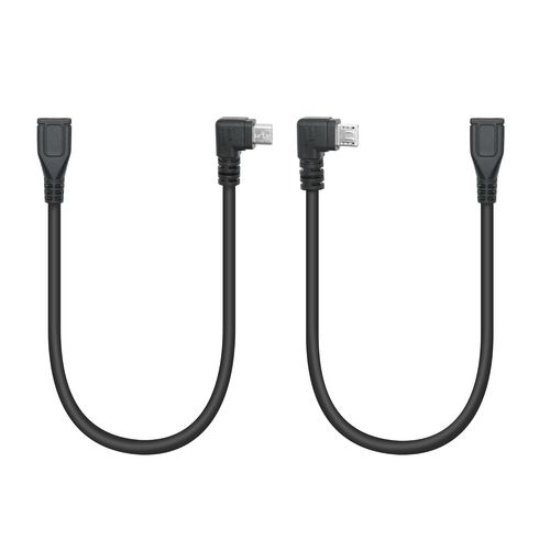 AYU-Lot de 2 rallonges micro USB courtes - 90 degrés - Angle gauche et droit - Micro USB mâle vers femelle - Câble de charge et de synchronisation de données pour appareil micro USB - Pour téléphone,