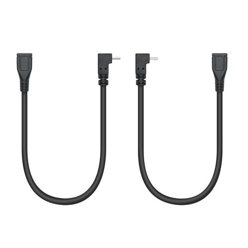 AYU-Lot de 2 rallonges micro USB courtes - 90 degrés vers le haut et vers le bas - Câble de charge et de synchronisation des données - Pour appareil micro USB, téléphone, tablette, MP3 et plus encore