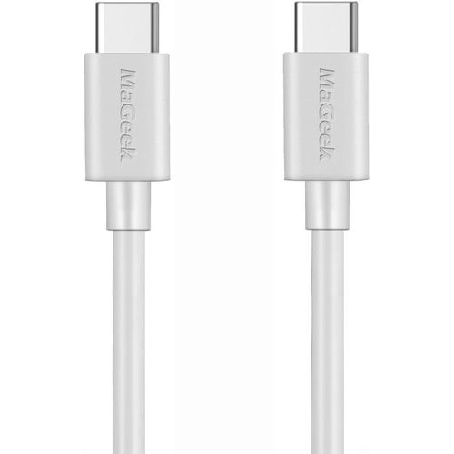 AYU-® Câble USB Type C vers USB Type C 2.0 (1,8m) Extra Long de Données et Charge pour Samsung Galaxy S8, S8 Plus, new MacBook, Nintendo Switch, Google Pixel, Nexus 6P, LG V20 G5 et Plus (Blanc)