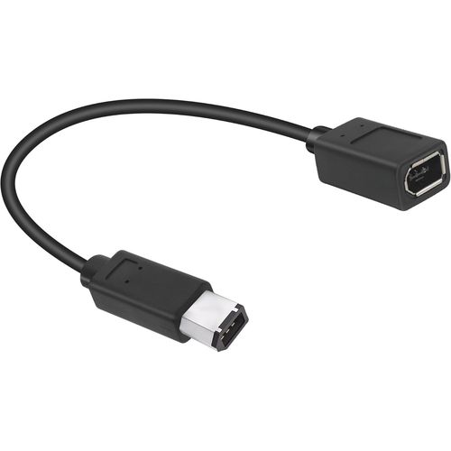 AYU-Carte de capture vidéo Firewire IEEE 1394 6 broches mâle vers 1394a 6 broches femelle pour caméscope, ordinateur portable, DV, noir