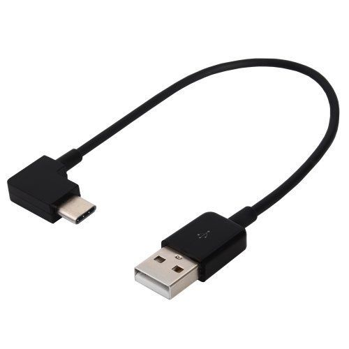 AYU-ChenYang Câble USB type C vers USB 2.0 à angle droit à 90 degrés, connecteur pour tablette et téléphone portable, 20 cm