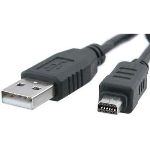 AYU-DragonTrading® Câble de données USB 12 broches pour appareil photo numérique Olympus FE140/U830/U840/U850/D425/D435 Longueur: 1,5 m