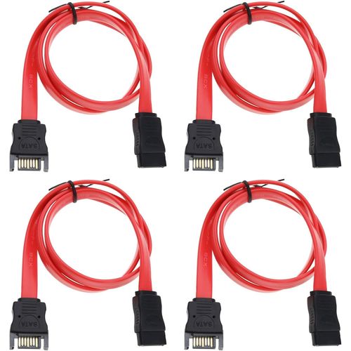 AYU-4pcs 50cm Câble d'extension SATA 7 Broches Interne SATA Mâle à SATA Femelle Câble d'extension pour la Transmission de Données sur Disque Dur Externe