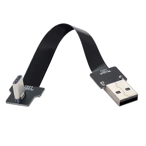 AYU-Cable FPC plat et fin USB 2.0 type A male vers USB-C Type-C male pour FPV, disque et t¿¿l¿¿phone 2 m