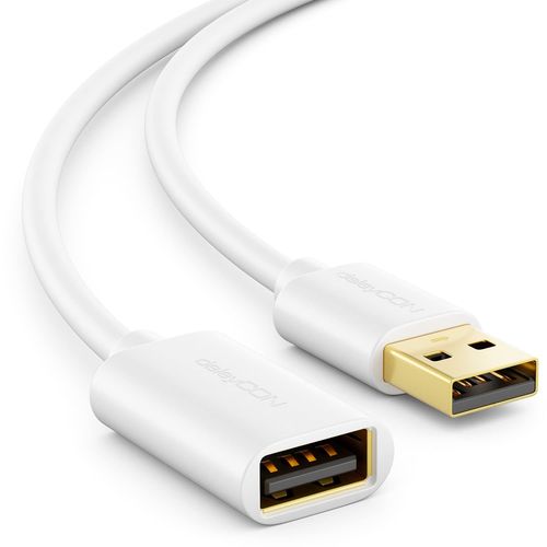 AYU-1,5m Câble USB 2.0 High Speed Rallonge USB A Mâle vers USB A Femelle - Blanc