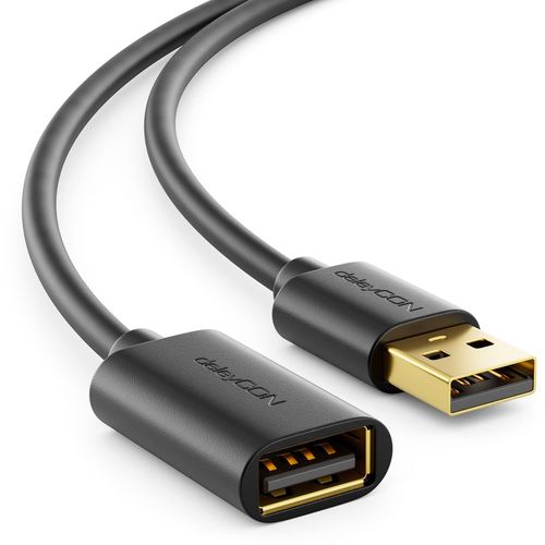 AYU-2m Câble USB 2.0 High Speed Rallonge USB A Mâle vers USB A Femelle - Noir