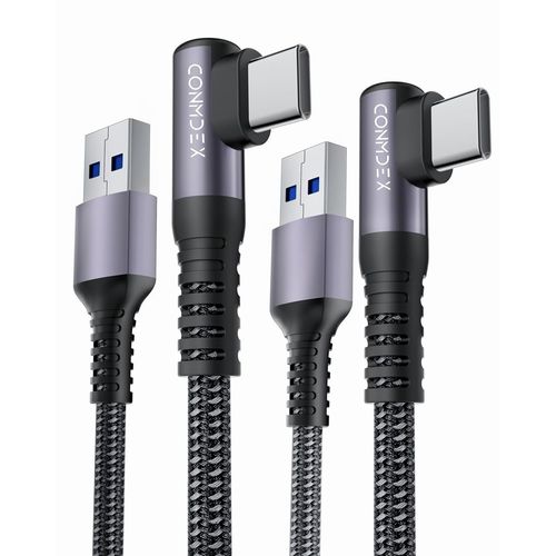 Ayu-2pack Câbles Usb C Android Auto Kabel 90 Degrés 10gbit/S Données Usb 3.1 Gen 2 Type C Qc3.0 3.1a Usb A Vers C Charge Pour Iphone 15 Pro Max Samsung Note20 Galaxy S23/S22/21 Tab S9 Pixel 8 1m/3.3f