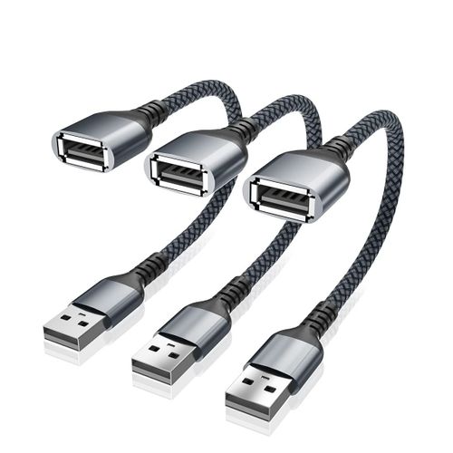 AYU-Câble Blocage de Données USB 3 Pack, Adaptateur USB A Data Bloqueur, Chargeur de Blocage de Données Compatible pour iPhone 12, iPad, Téléphones Samsung Galaxy, Tablettes