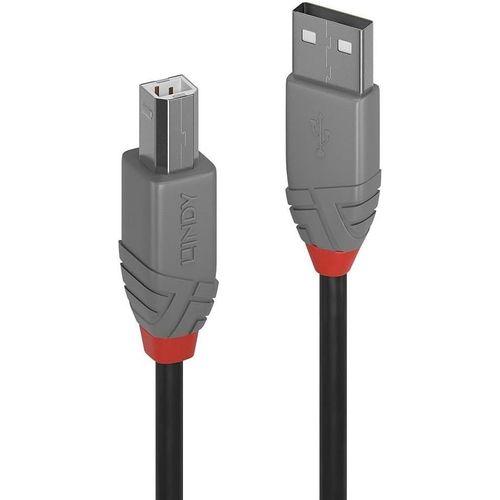 AYU-- Câble USB vers USB 2.0 A/B, Anthra Line 2 Mètre, Câble avec Transfert de Données de 480Mbps| Compatible avec TV, Monitor, Tablet, Laptop, Camera | 10 Ans de Garantie